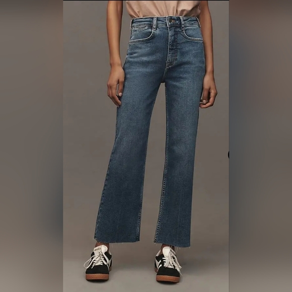 Pilcro The Annie High Rise Straight Leg Jeans Size 28 EUC Raw Hem Anthropologie - Picture 14 of 15